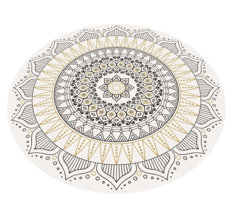 Vinyl teppich mandala als mandala mittelpunkt - TenStickers