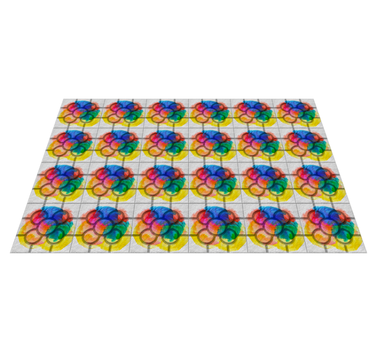 Vinylteppich Retro bunte Bilbao-Straßensteine - TenStickers