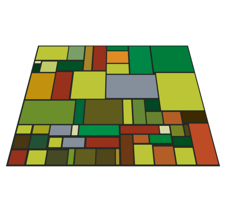 Vinylteppich geometrisch multicolor Retromosaik - TenStickers