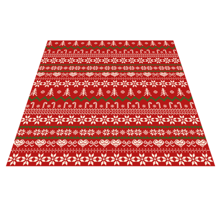 Vinyl Teppich Weihnachten Textil Muster - TenStickers