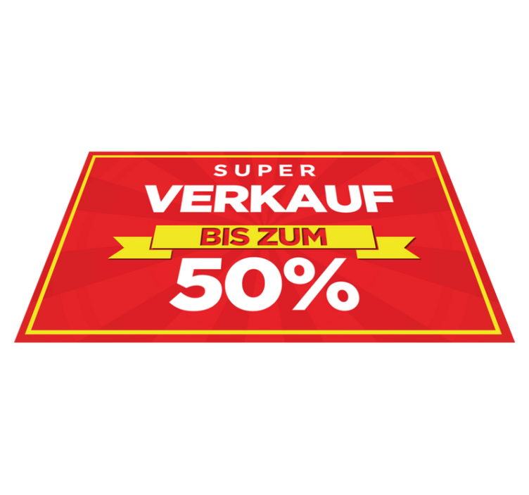 Rot personalisierter Verkauf Vinyl Teppich - TenStickers