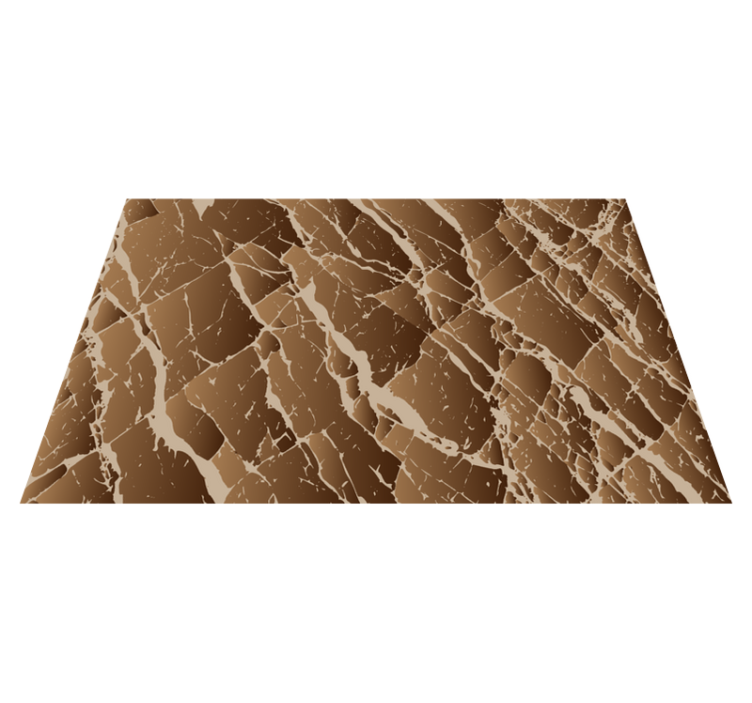 Vinyl Teppich Esszimmer brauner Marmoreffekt - TenStickers