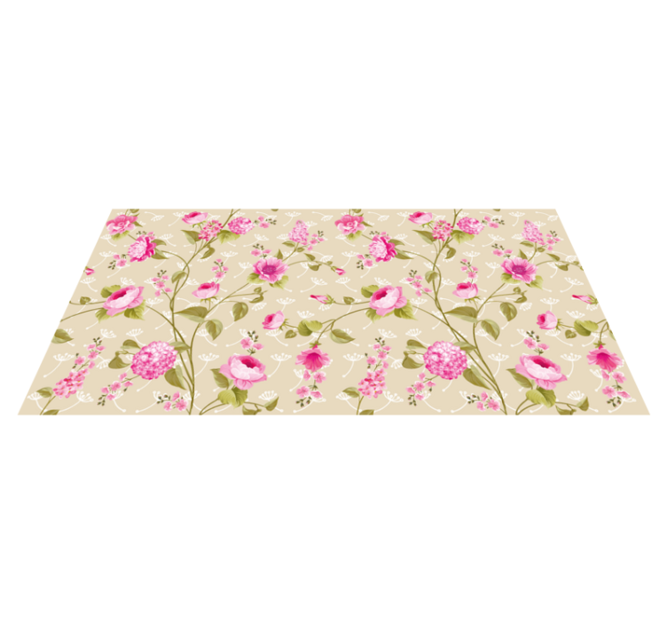 Vinyl Teppich Blumen floral gemusterte oberfläche - TenStickers