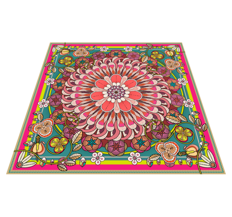 Vinyl Teppich Mandala mandalablüte - TenStickers
