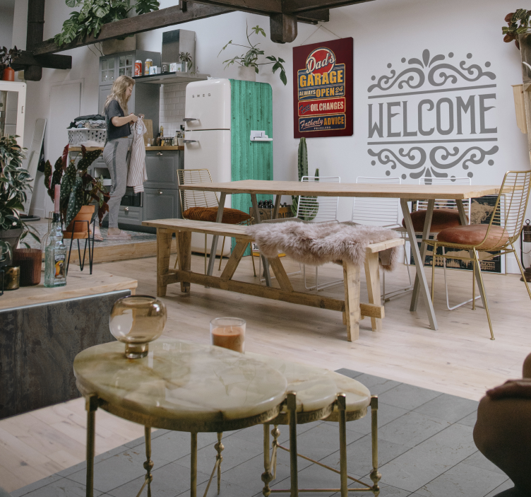 Vinylteppich Textur Beton Kollagen - TenStickers