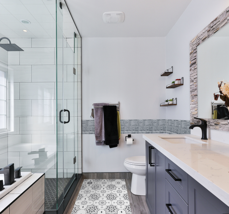 Vinyl Teppich Küche grauer Pantone - TenStickers