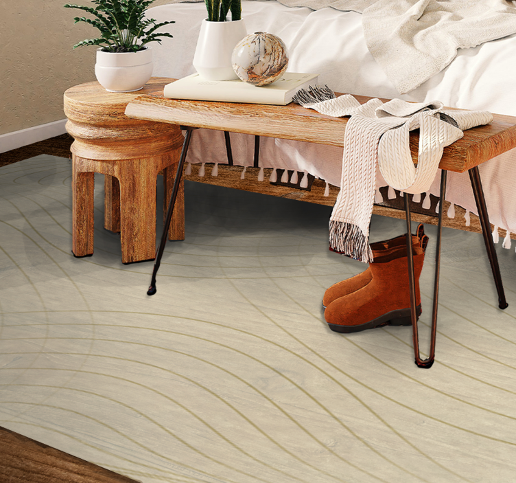 Vinyl Teppich minimalistisch fließende strichzeichnungen - TenStickers