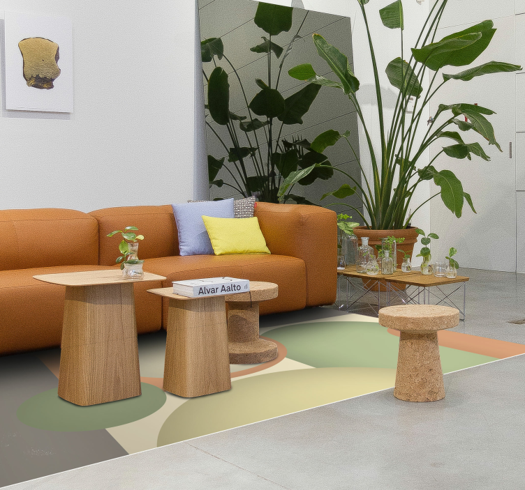 Vinyl Teppich modern zeitgenössische kreisförmige muster - TenStickers