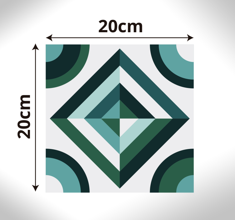 Vinyl Teppich Fliesenoptik geometrischer küchenläufer - TenStickers