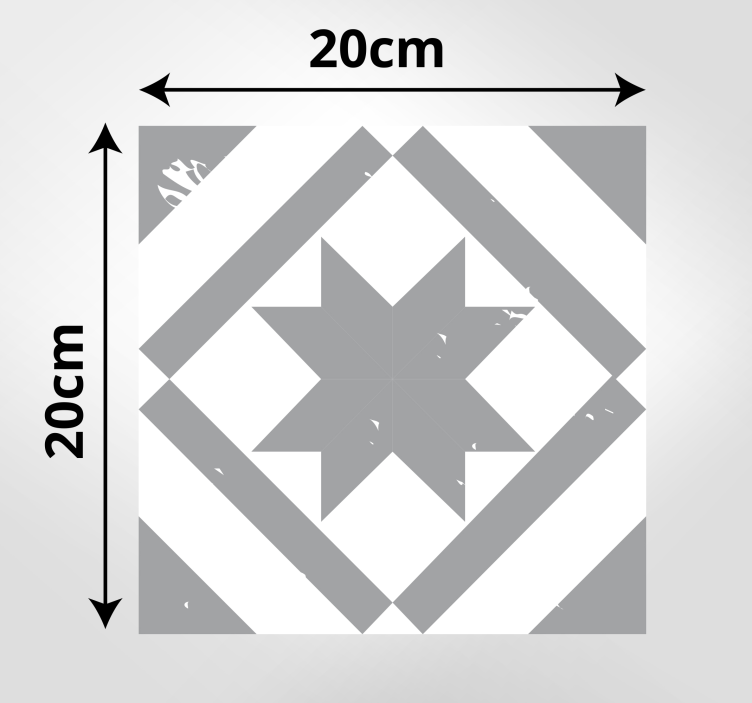 Vinyl teppich mosaik mit sternenmuster fliesen - TenStickers