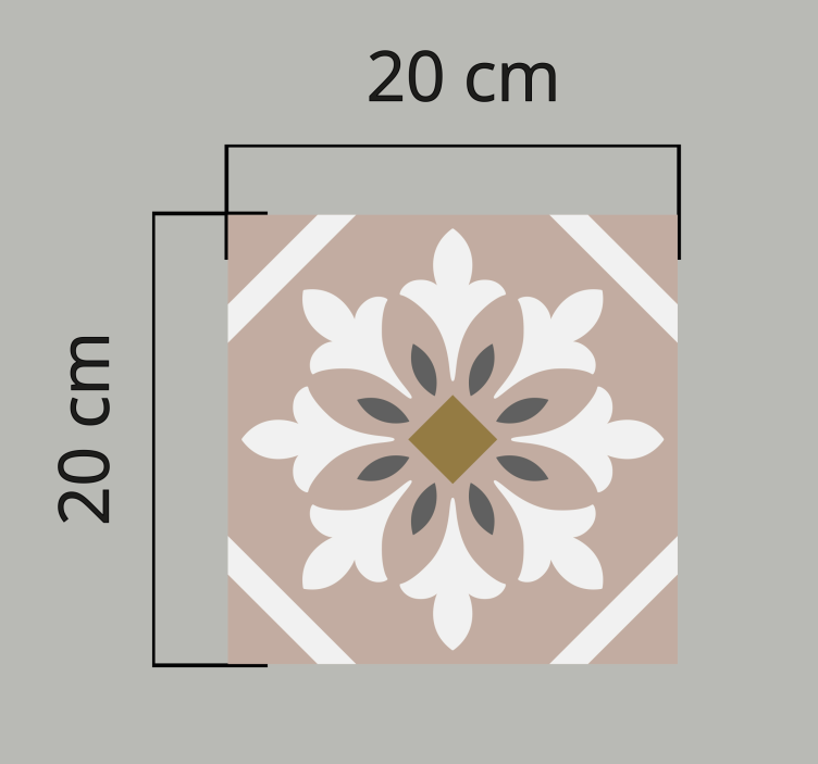 Vinyl teppich küche braune zufällige fliese - TenStickers