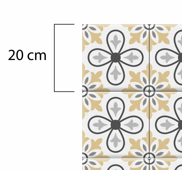 Vinyl Teppich Küche florale geometrie - TenStickers