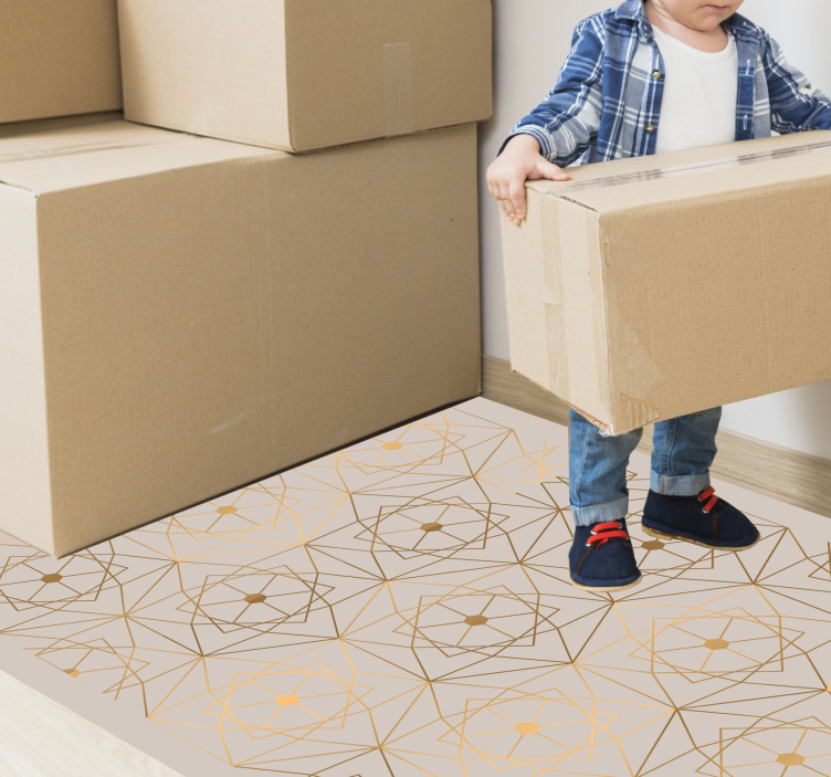 Vinyl Teppich geometrisch Linienmuster - TenStickers