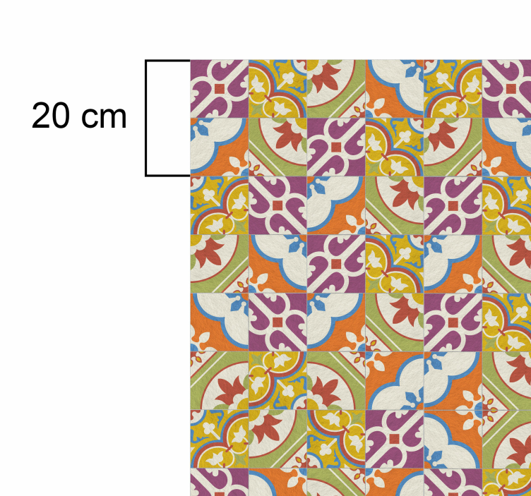 Vinylteppich Retro ornamentale Fliesen - TenStickers