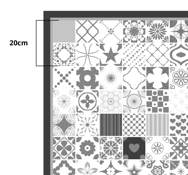 Vinyl Teppich Fliesenoptik patchwork-fliesenzusammensetzung - TenStickers