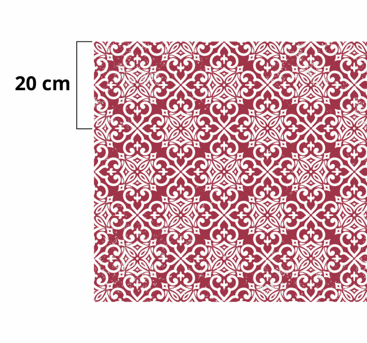 Vinyl teppich mandala mit filigranem motiv - TenStickers