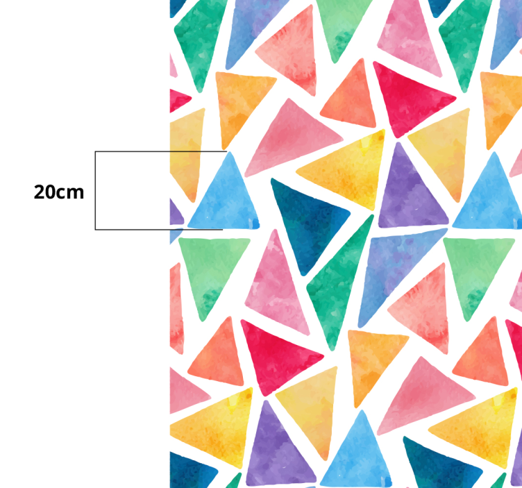 Vinyl Teppich geometrisch bunte dreiecke - TenStickers