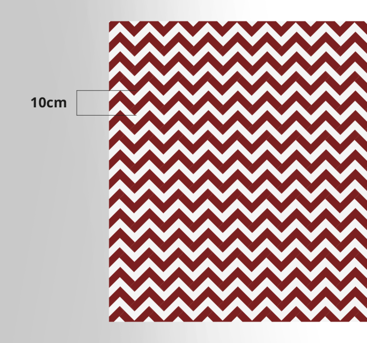 Vinyl Teppich geometrisch roter chevron-stil - TenStickers