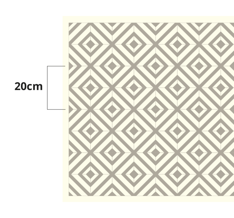 Vinylteppich Wohnzimmer Beige und graue diagonale linien - TenStickers