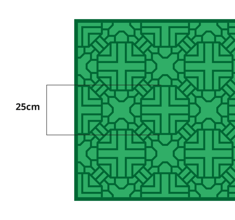 Vinyl Teppich geometrisch geometrisches grünes muster - TenStickers