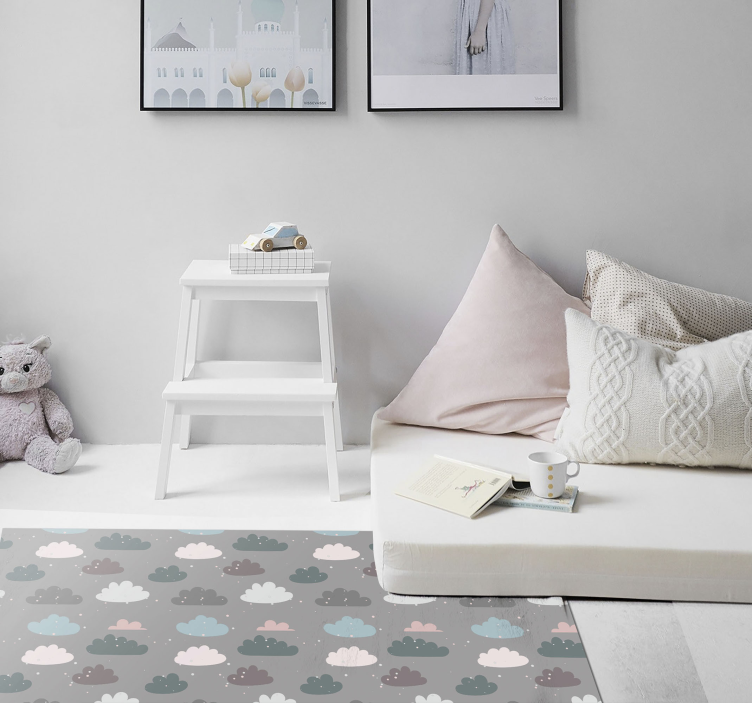 Vinyl Teppich Baby bewölkte spielzeit - TenStickers