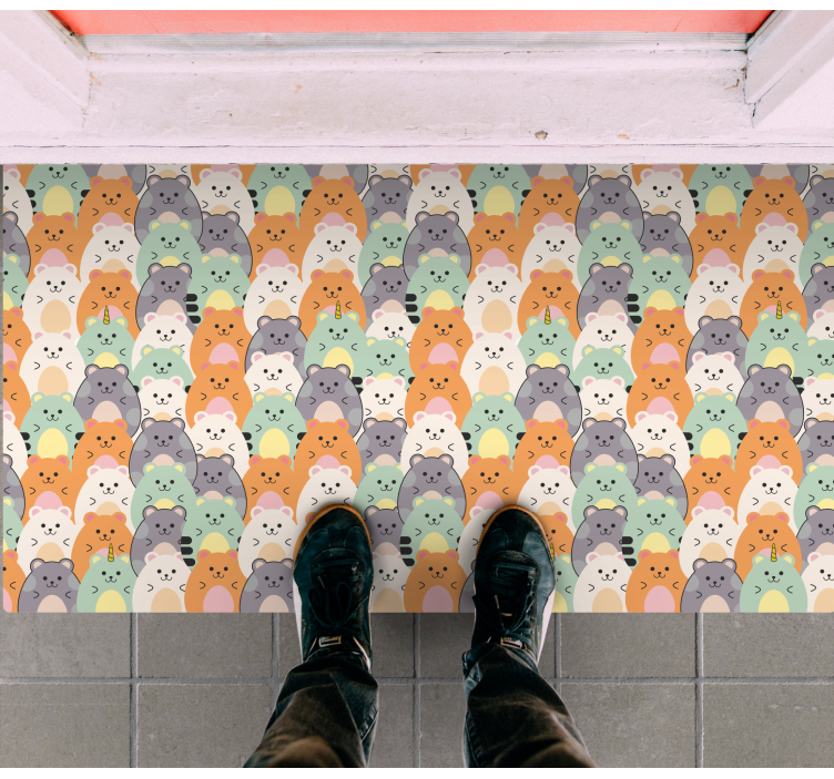 Vinyl Teppich Eingang entzückende tierausdrücke - TenStickers