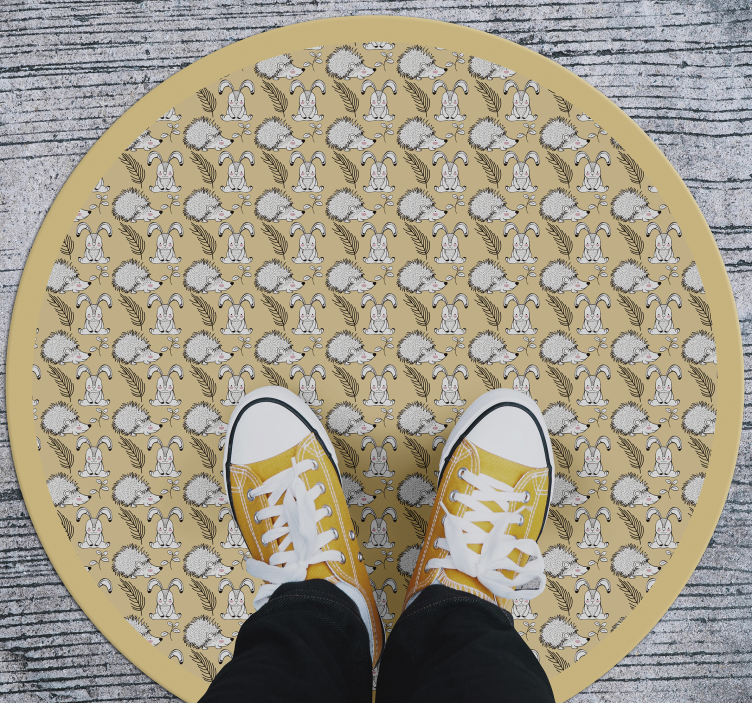 Vinyl Teppich Baby igelillustration - TenStickers