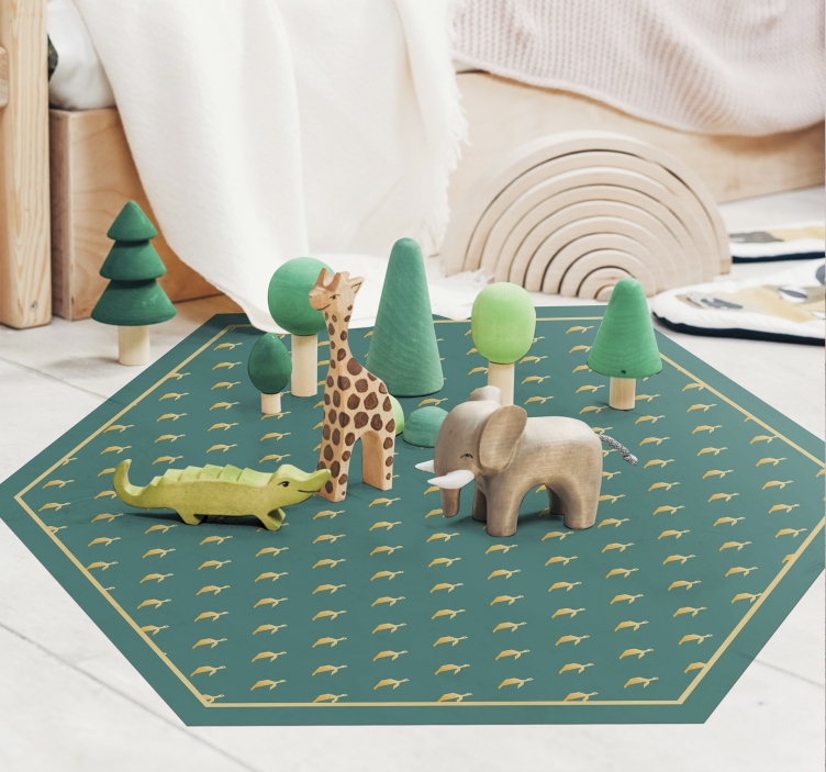 Vinyl Teppich Baby safari-spielzeit - TenStickers