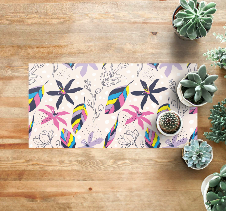 Vinyl Teppich Blumen blumenfantasie - TenStickers