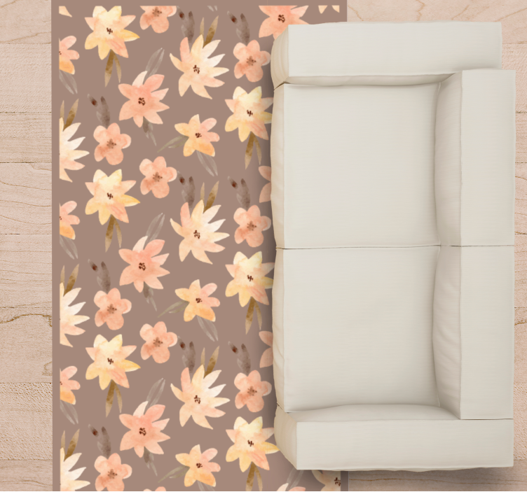 Vinyl Teppich Blumen blumenmotiv-array - TenStickers