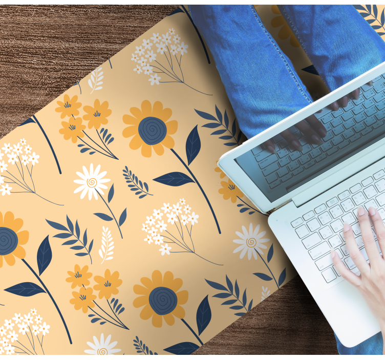 Vinyl Teppich Blumen fröhliches botanisches arrangement - TenStickers