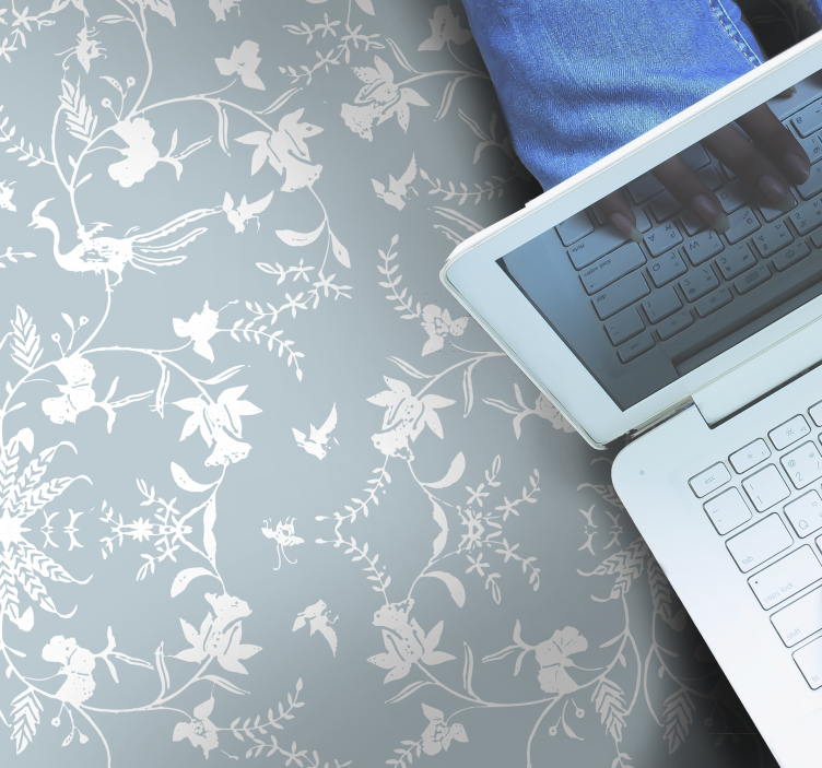 Vinyl Teppich Blumen raffinierte botanische motive - TenStickers