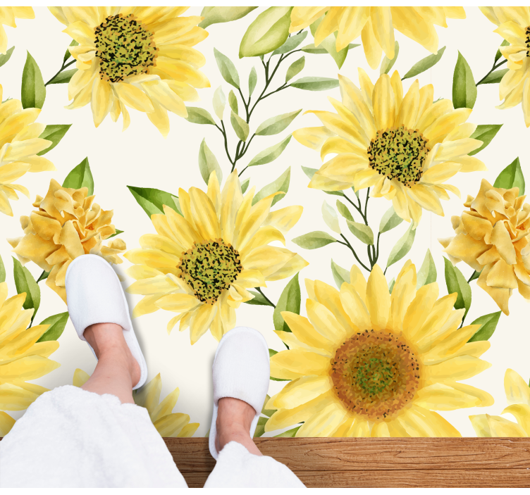 Vinyl Teppich Blumen sonnenblumen-blumenarrangement - TenStickers