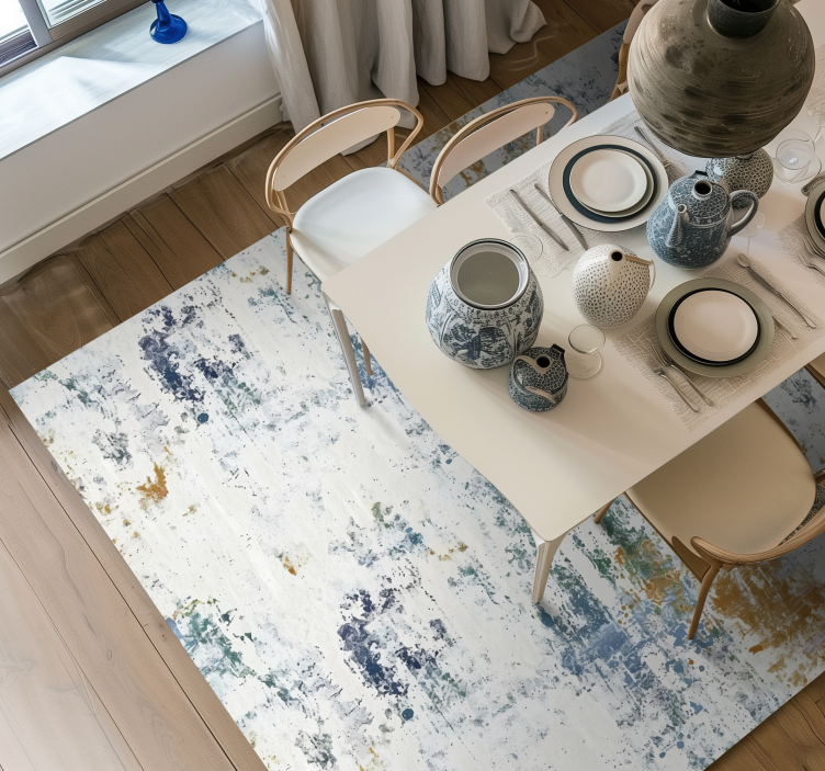 Vinyl Teppich Esszimmer abstrakte Kunst - TenStickers