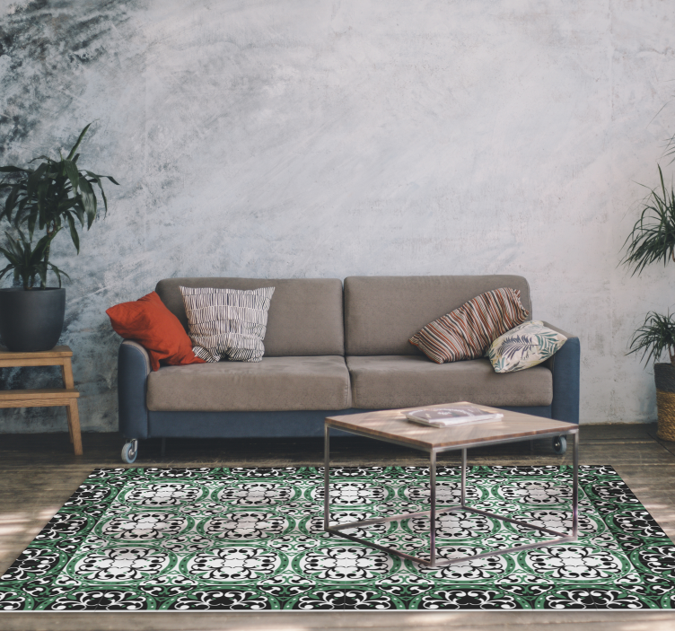 Vinyl Teppich Fliesenoptik verzierten mosaik - TenStickers