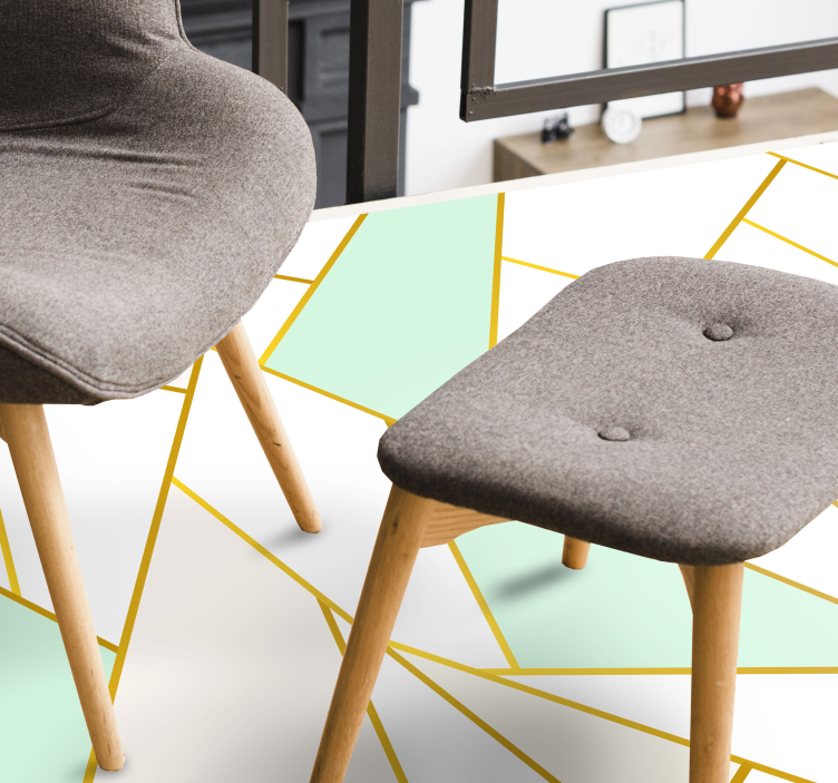 Vinyl Teppich geometrisch eckiges pastellmosaik - TenStickers