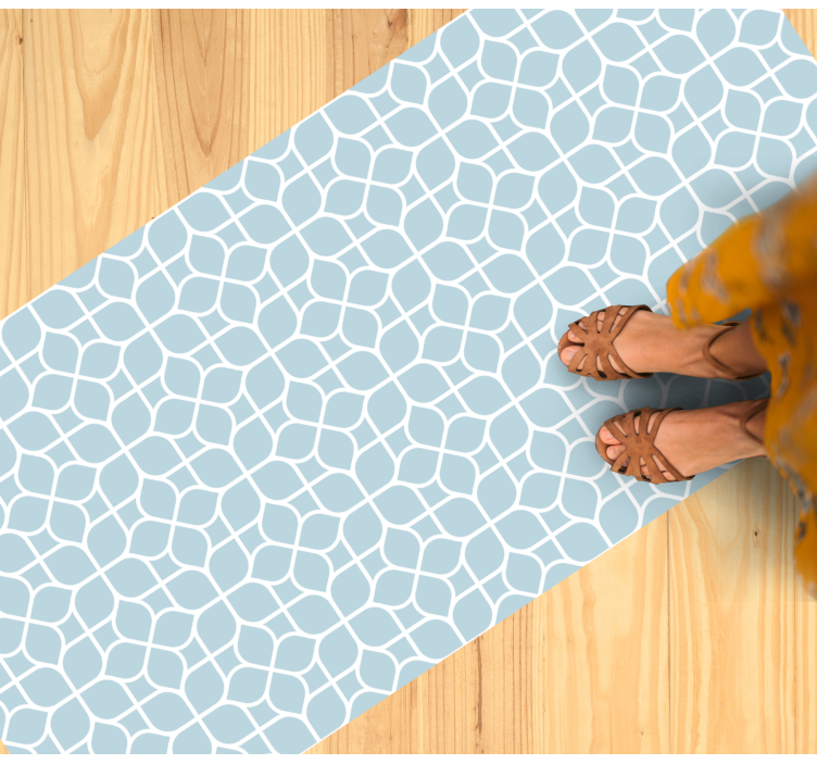 Vinyl Teppich geometrisch weiße und graue elemente - TenStickers