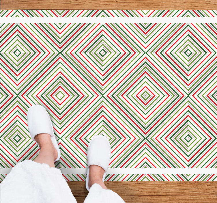 Vinyl Teppich geometrisch geometrisches rautenmuster - TenStickers