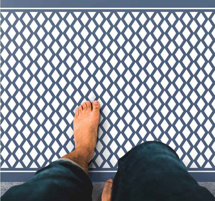 Vinyl Teppich geometrisch schickes rautenmotiv - TenStickers