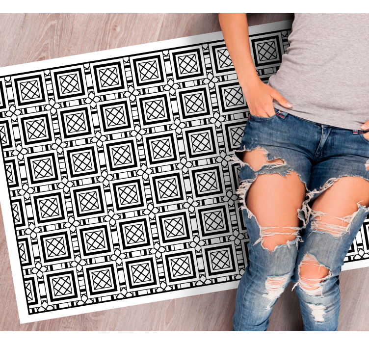 Vinyl Teppich geometrisch symmetrisches fliesenmuster - TenStickers