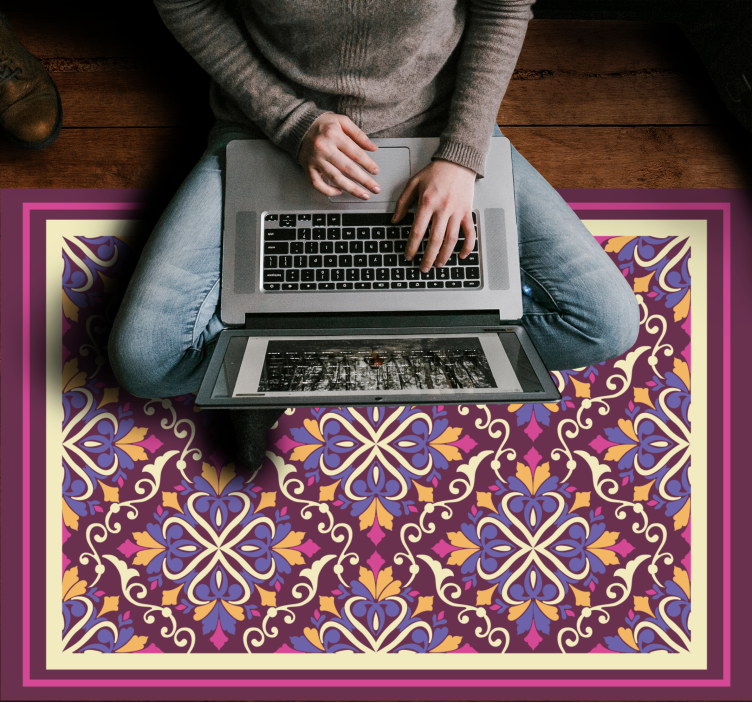 Vinyl Teppich geometrisch verziertes fliesenmuster - TenStickers