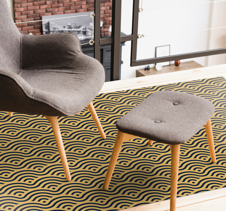 Vinyl Teppich geometrisch wellenförmige musteroptik - TenStickers