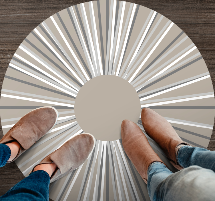 Vinyl Teppich geometrisches kreisförmiges Muster - TenStickers