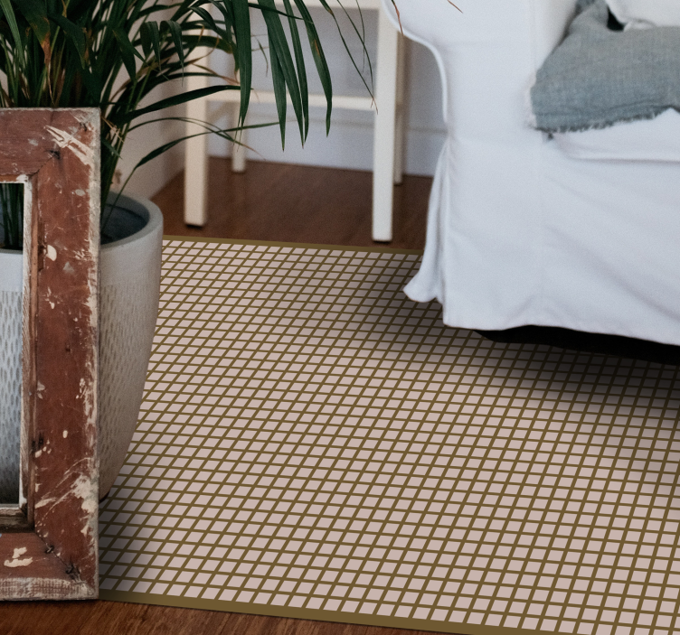 Vinyl Teppich gestreift geometrisches gittermuster - TenStickers