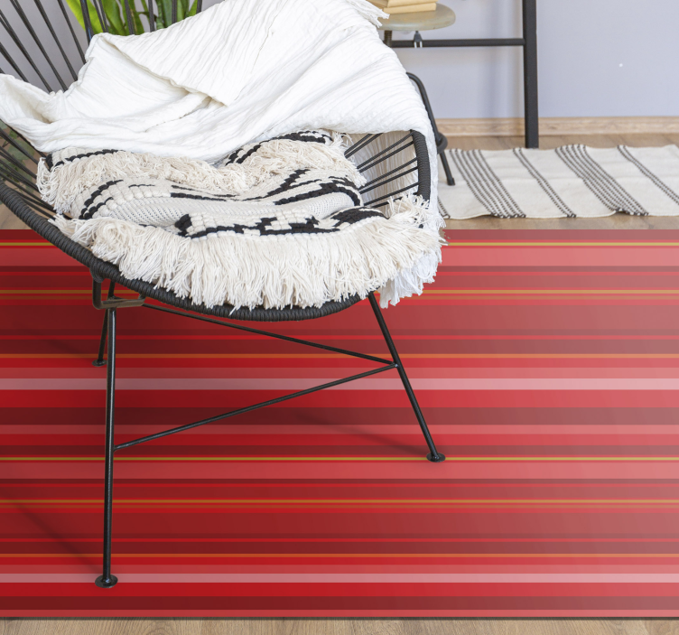 Vinyl Teppich gestreift leuchtend rotes muster - TenStickers