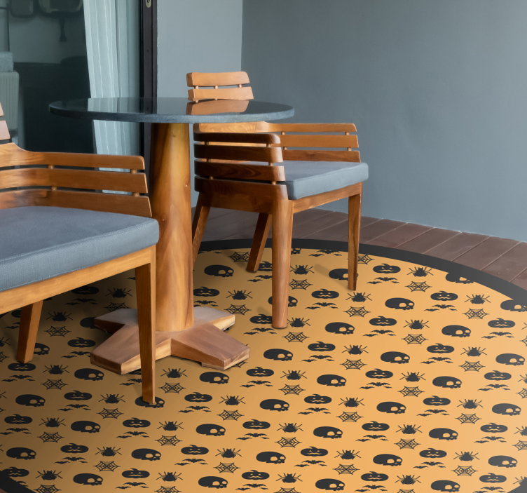 Vinyl Teppich Halloween gruseliges kreisförmiges muster - TenStickers