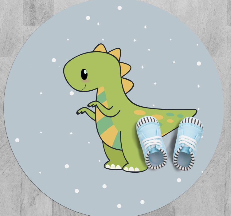 Vinyl Teppich Kinder dinosaurier schuhe - TenStickers