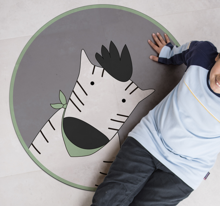 Vinyl Teppich Kinder fröhliches zebra - TenStickers