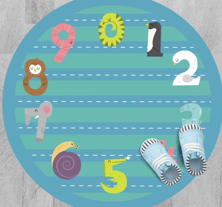 Vinyl Teppich Kinder kreisförmige rennstrecke - TenStickers