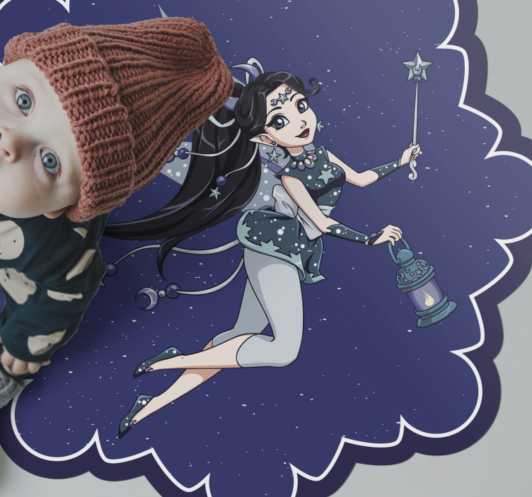 Vinyl Teppich Kinderzimmer märchennachthimmel - TenStickers